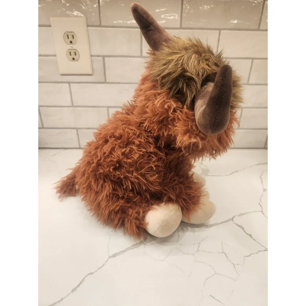 Walmart Long‎ Hair Brown Bull Highland Steer Cow Horns Stuffed Animal 14
